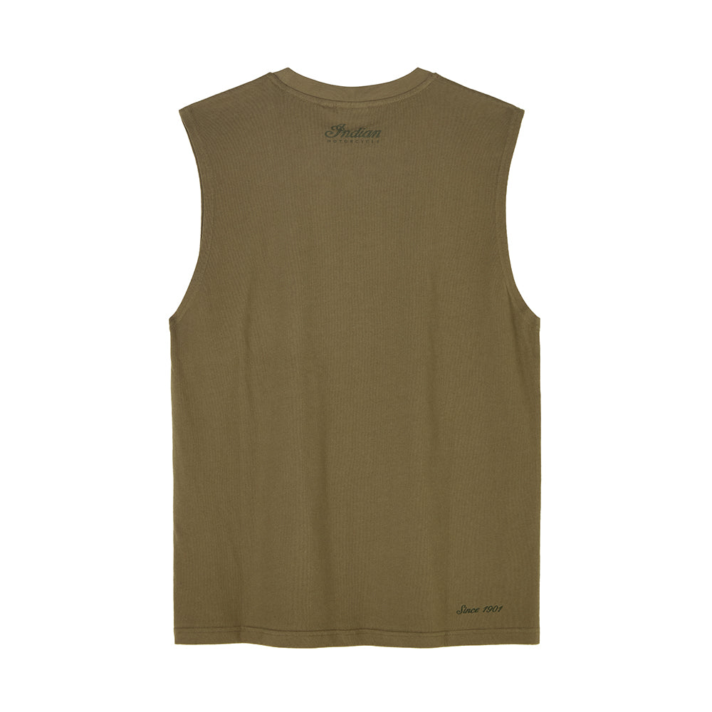 Men's Headdress Print Tank, Green