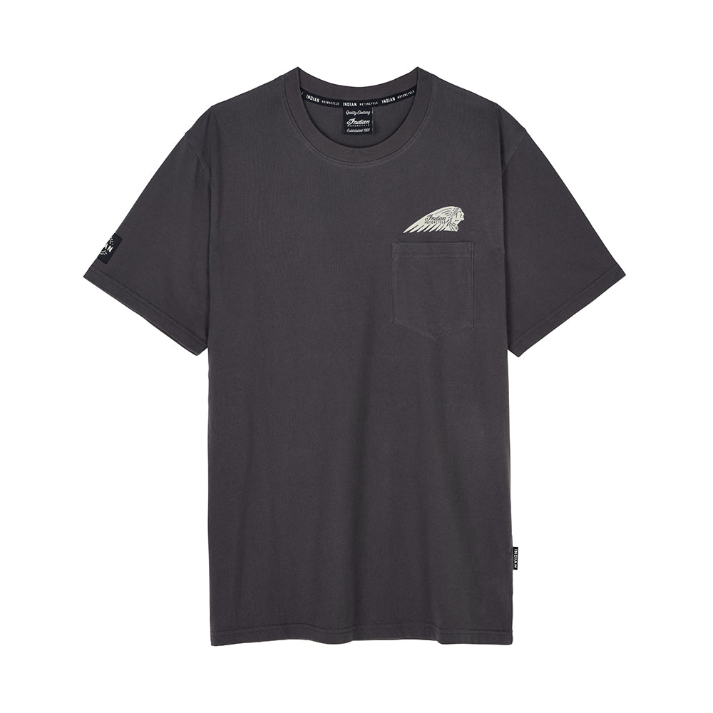 Men's Outline Block Pocket T-shirt, Gray