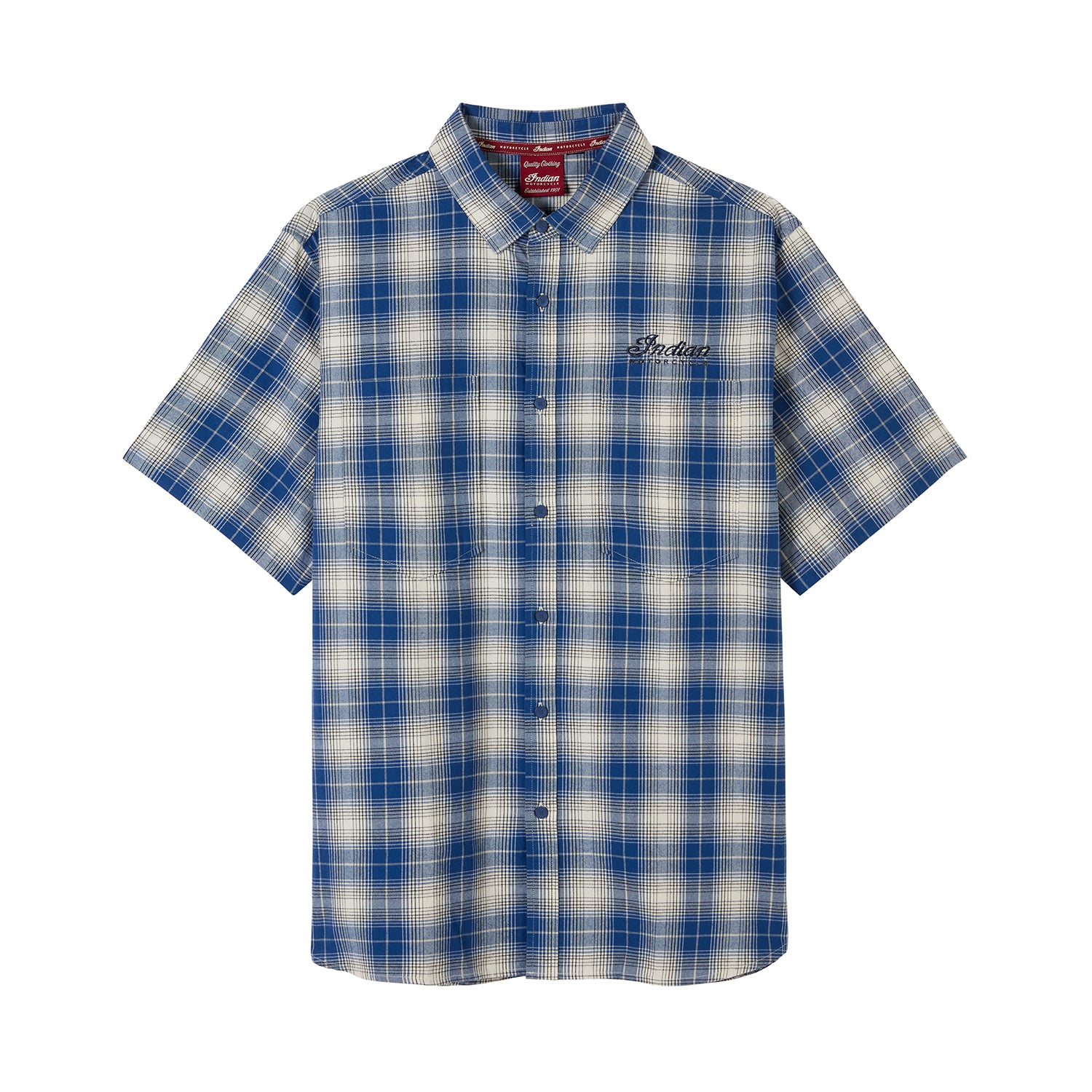 Men's Pasadena Plaid SS Shirt, Blue