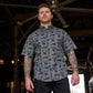 Men's Engine Headdress Print SS Shirt, Gray