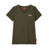 Women's V-Neck Headdress T-shirt, Green