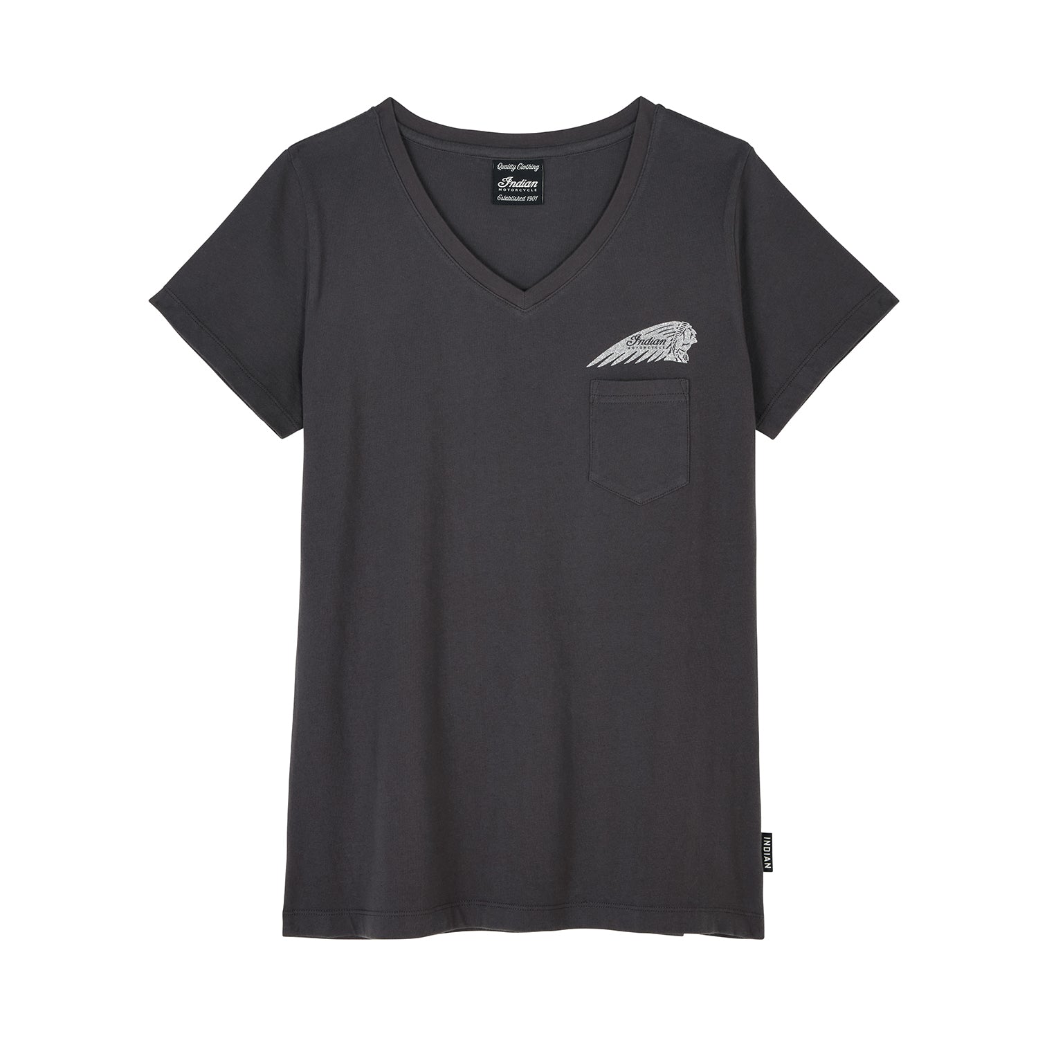 Women's Outline Block Pocket T-shirt, Gray