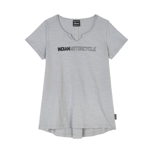 Women's Logo Back Pleat T-shirt, Gray