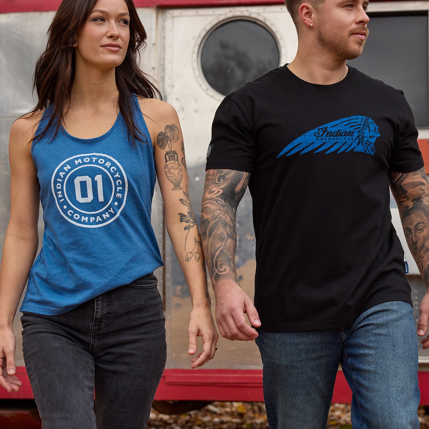 Women's 01 Icon Print Tank, Blue