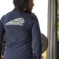 Women's Headdress Henley LS T-shirt, Navy