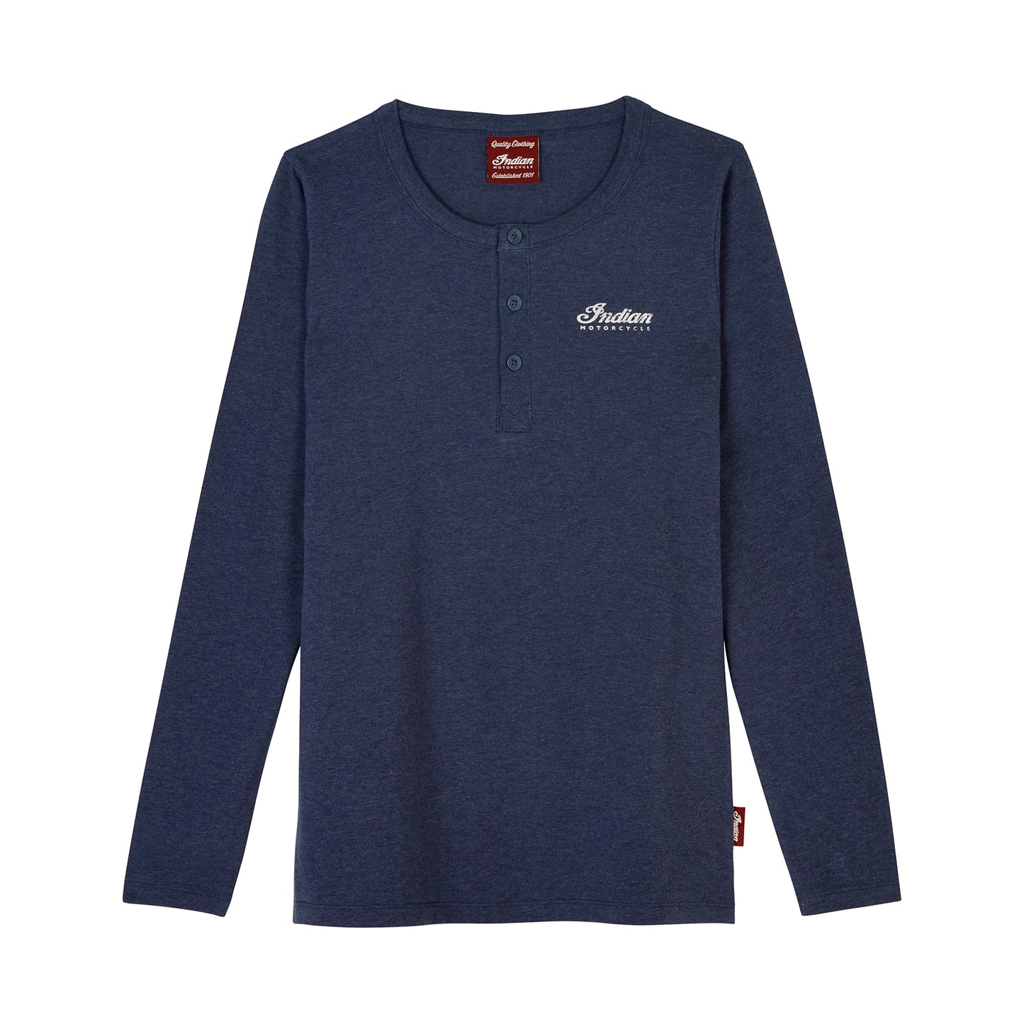Women's Headdress Henley LS T-shirt, Navy