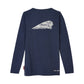 Women's Headdress Henley LS T-shirt, Navy