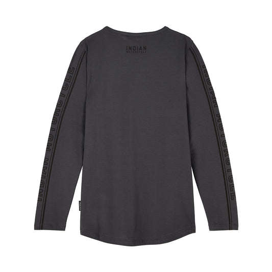 Women's IMC Sleeve Print LS T-shirt, Gray