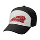 Colorblock Headdress Embroidery Cap, Black