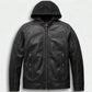 Indian Motorcycle Men's 2 IN 1 Cafe Racer With Removable Hoodie Jacket