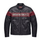 Men’s Black Stylish Victory Lane Motorcycle Leather Jacket