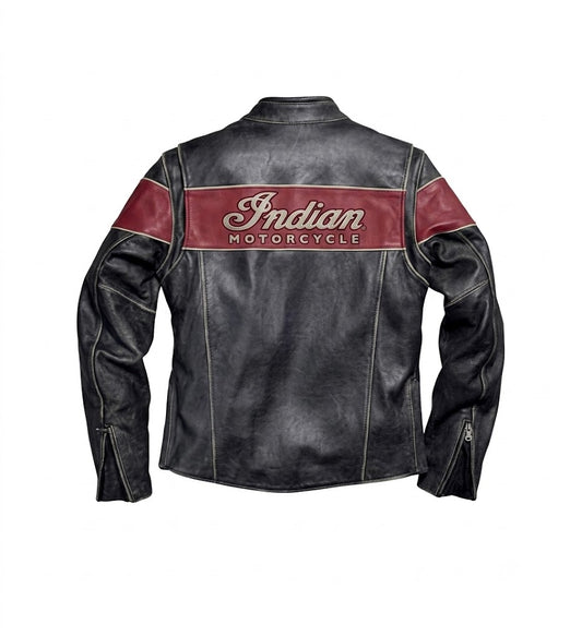 Men’s Black Stylish Victory Lane Motorcycle Leather Jacket