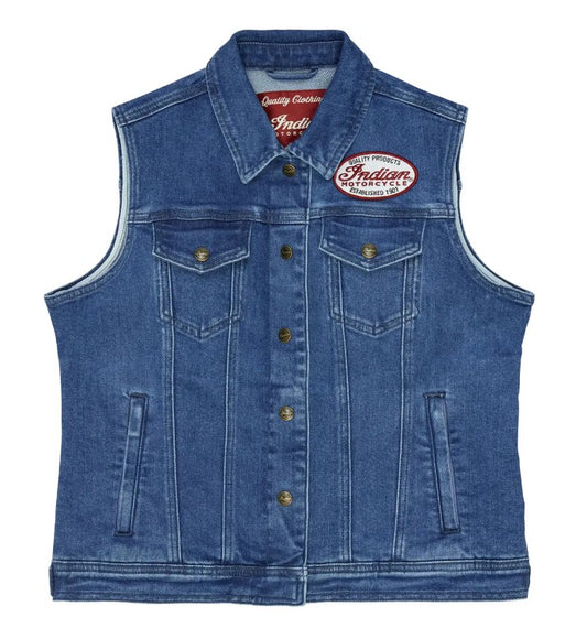 Women's Portland Denim Vest, Blue