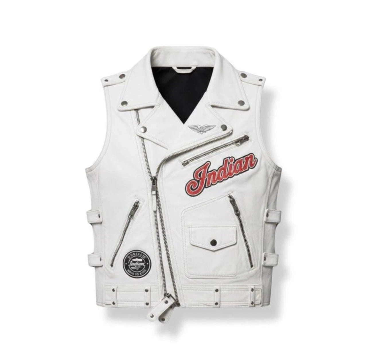 Men’s Indian Motorcycle Vest, White
