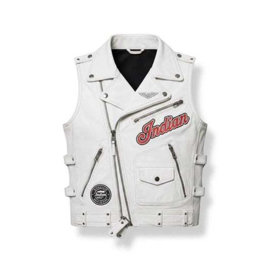 Men’s Indian Motorcycle Vest, White