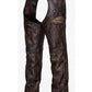 Men's Distressed Brown Leather Chap