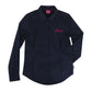 Women’s Long-Sleeve Button-Down Shirt, Black