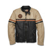 Men's  Mid-Weight Colorblocked Leather Jacket