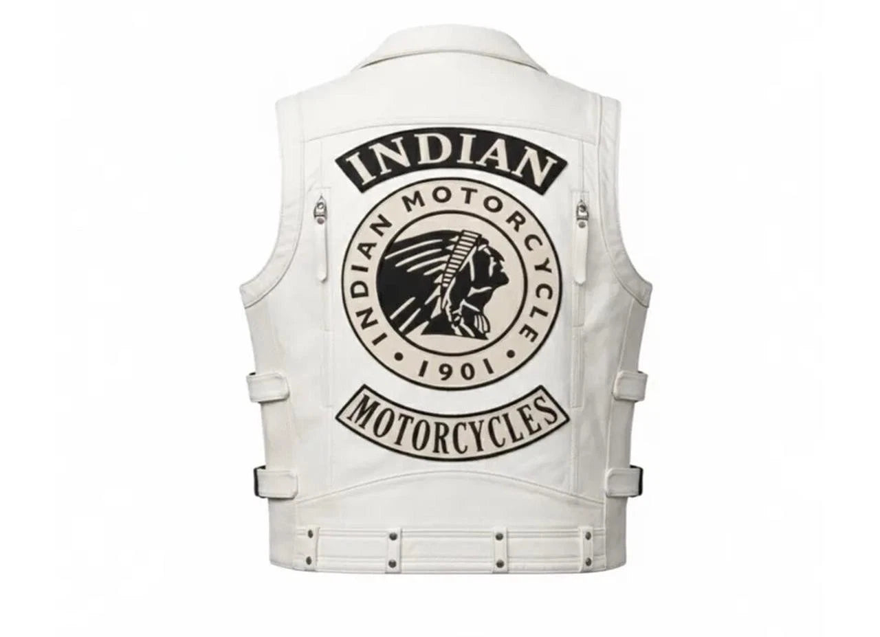 Men’s Indian Motorcycle Vest, White