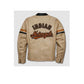 Men's  Mid-Weight Colorblocked Leather Jacket