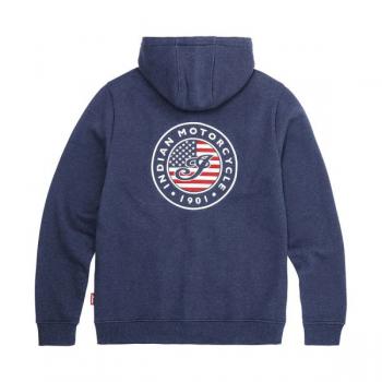 WOMENS USA FLAG HOODIE - NAVY