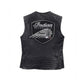 Men Motorcycle Knuckle Distressed Leather Vest