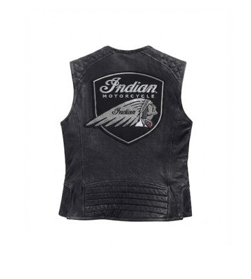 Men Motorcycle Knuckle Distressed Leather Vest