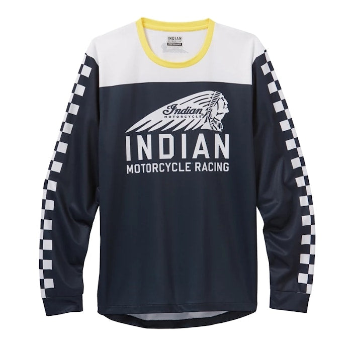 Men’s Racing Checkered Mx T-Shirt, Navy