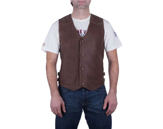 Men's Indian Motorcycle Leather Vest