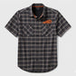Men's TECH Vented Stretch Comfort Shirt - Plaid - Asphalt & Black