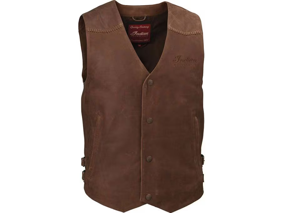 Men's Indian Motorcycle Leather Vest