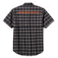 Men's TECH Vented Stretch Comfort Shirt - Plaid - Asphalt & Black