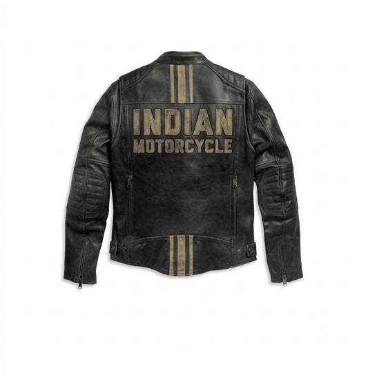 Indian Motorcycle Men's Triple Vent Passing Link II Leather Jacket