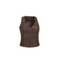 Women's Vintage Indian Motorcycle Leather Vest, Brown