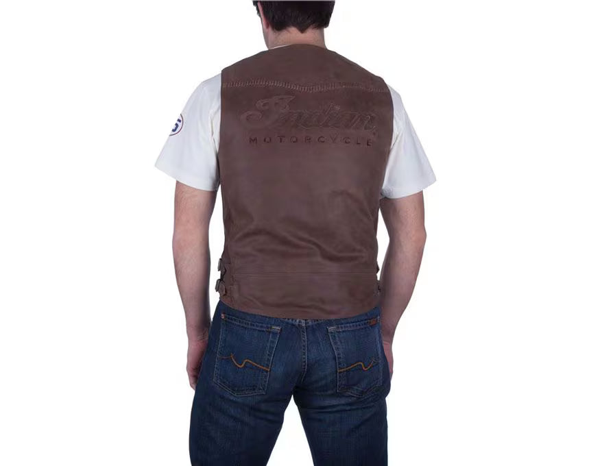 Men's Indian Motorcycle Leather Vest