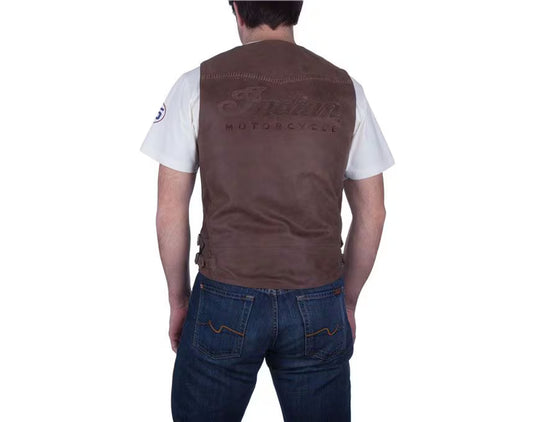 Men's Indian Motorcycle Leather Vest