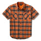 Men's TECH Vented Stretch Comfort Shirt - Plaid - Orange & Black