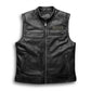 Men's Embroidered Passing Link Leather Vest