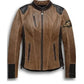Indian Motorcycle Women's Triple Vent System Gallun Leather Jacket