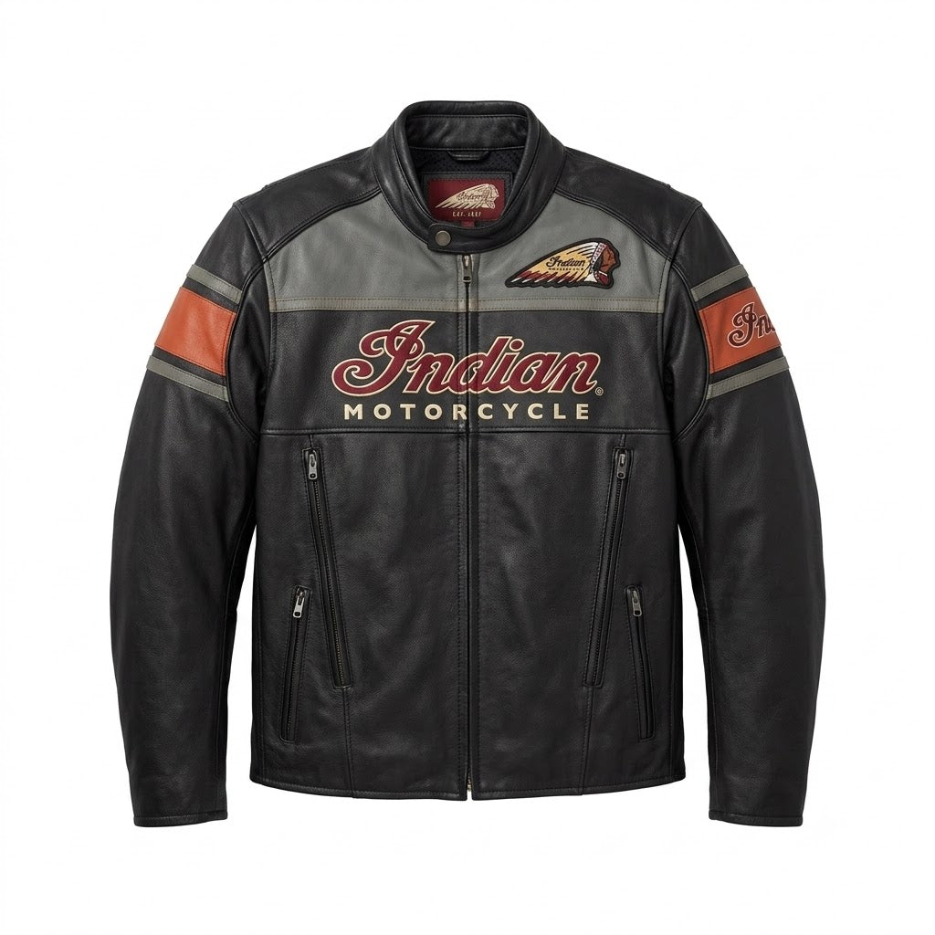 Indian Motorcycle Men's Motorcycle Leather Jacket