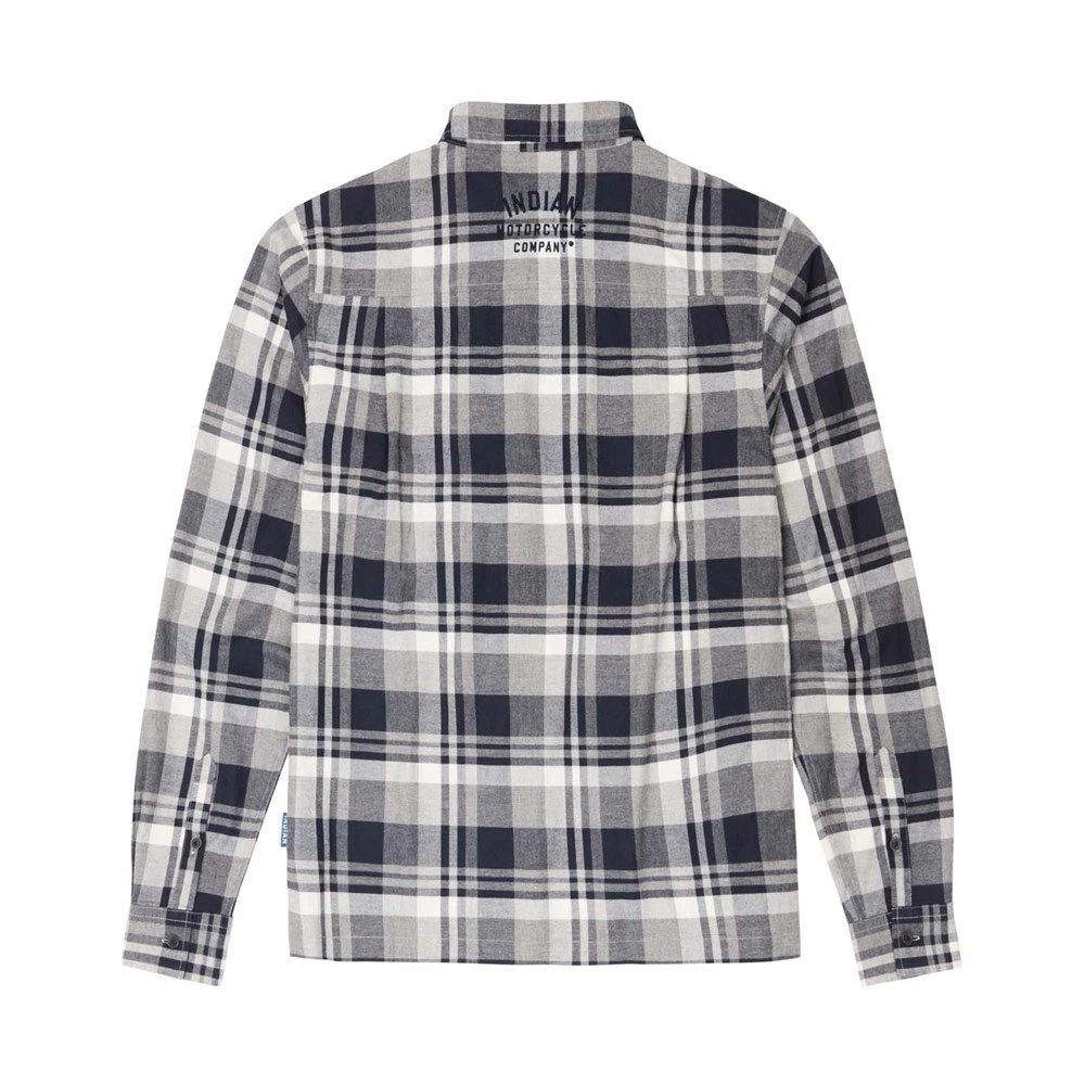 Indian Motorcycle Toledo Men's Plaid Shirt (blue)