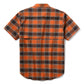 Men's TECH Vented Stretch Comfort Shirt - Plaid - Orange & Black