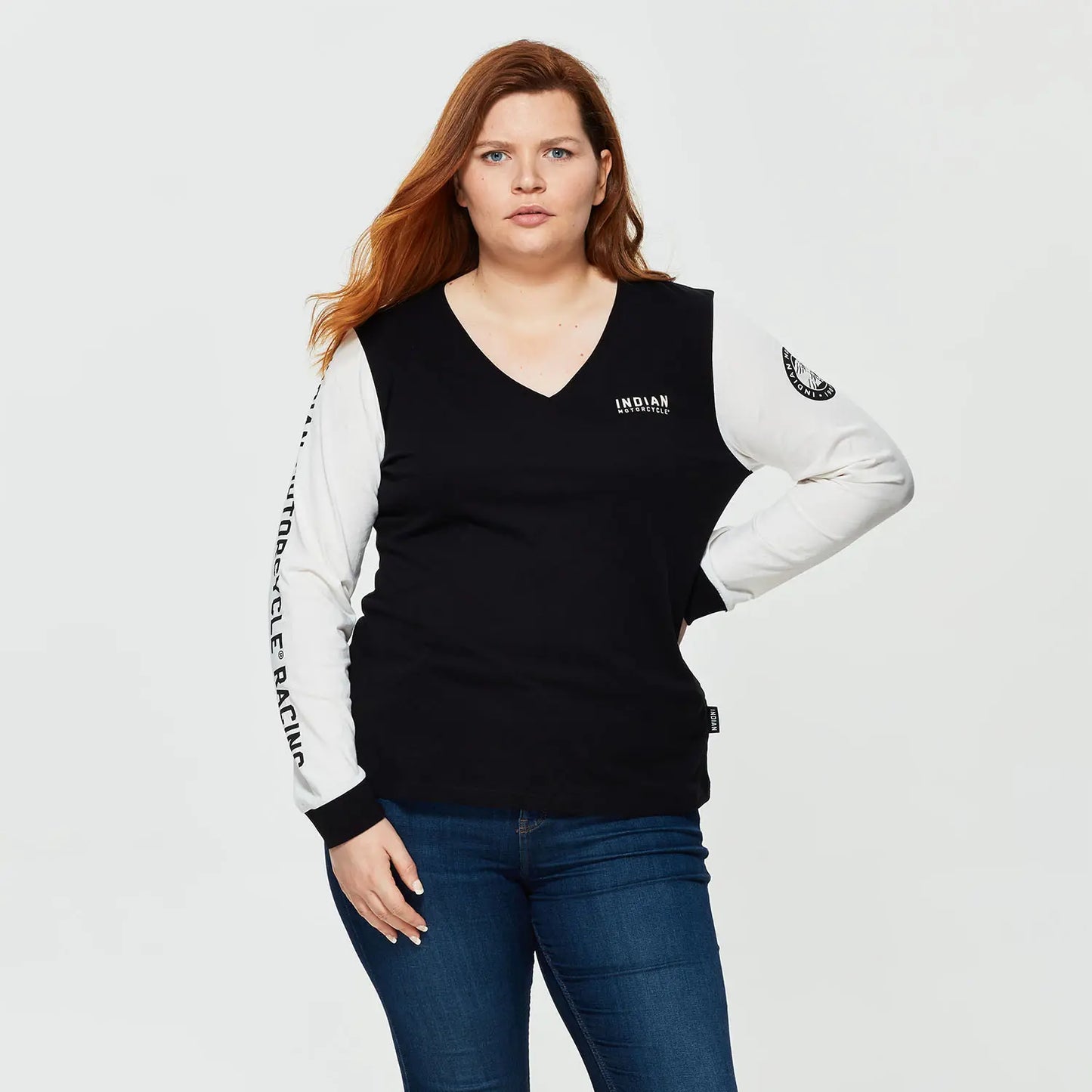 Women's Colorblock Racing T-Shirt, Black