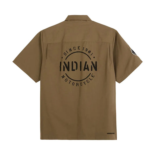 Men's Stencil Block Icon Shirt, Khaki