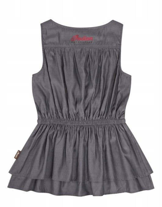 Indian gray sleeveless TOP with zipper