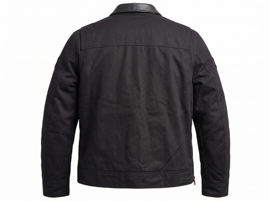 Indian Motorcycle Legend Canvas Jacket – Men's Leather Collar Riding Jacket