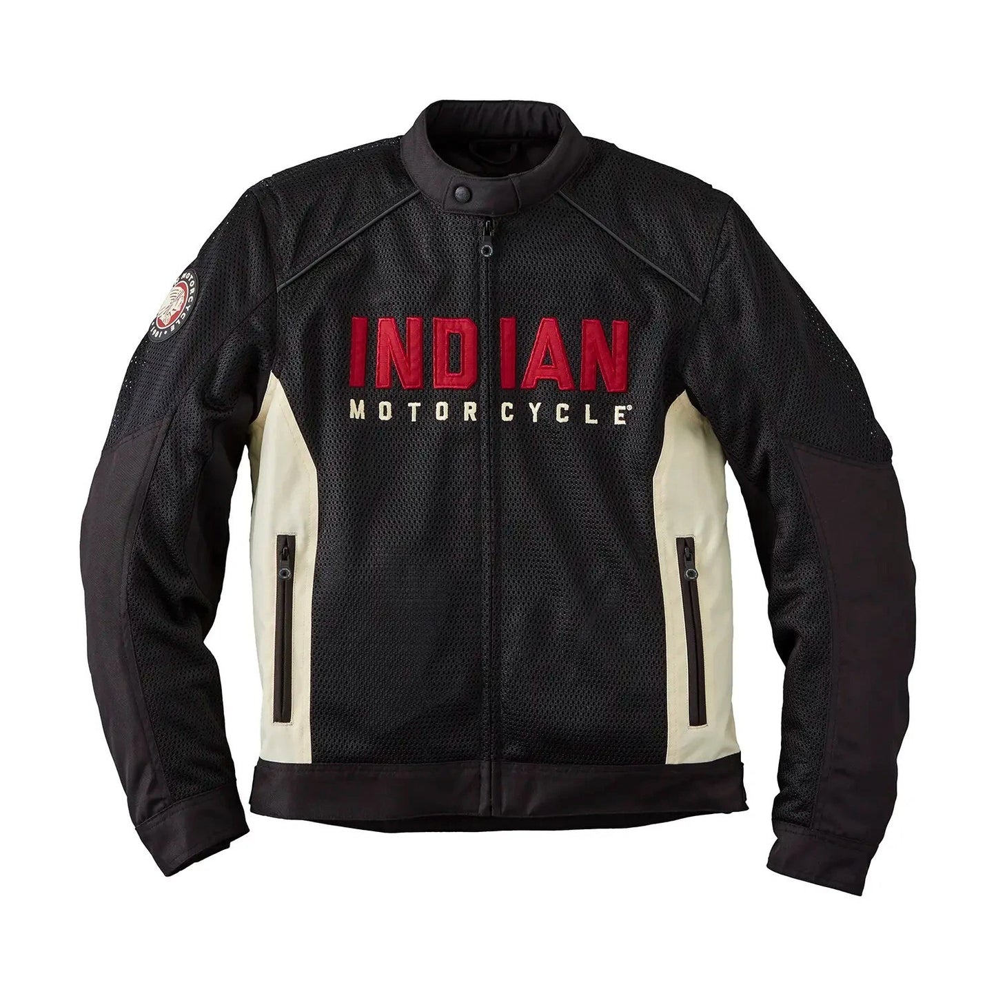 Men's Black & White Motorcycle Jacket