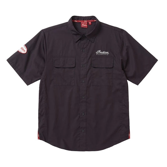 Indian Motorcycle Men's Vented Shirt, Black