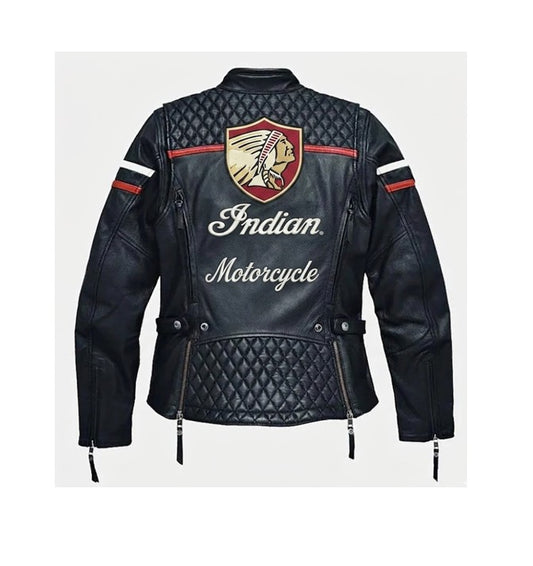 Indian Motorcycle Women's Miss Enthusiast Triple Vent Leather Jacket