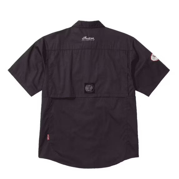 Indian Motorcycle Men's Vented Shirt, Black